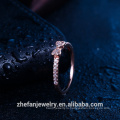 Очень хороший простой дизайн бантом форма кольцо розовое золото кольцо небольшой кубический циркон камень кольцо